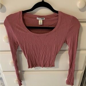 Fashion Nova Pink Ribbed Crop Top